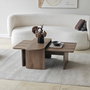 Hanah Home Juego de Mesas de Café Paris - Bronce y Nogal